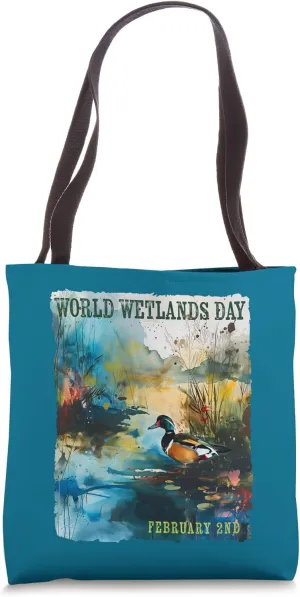 World Wetlands Day Ducks Bird Watching Water Conservation Tote Bag
