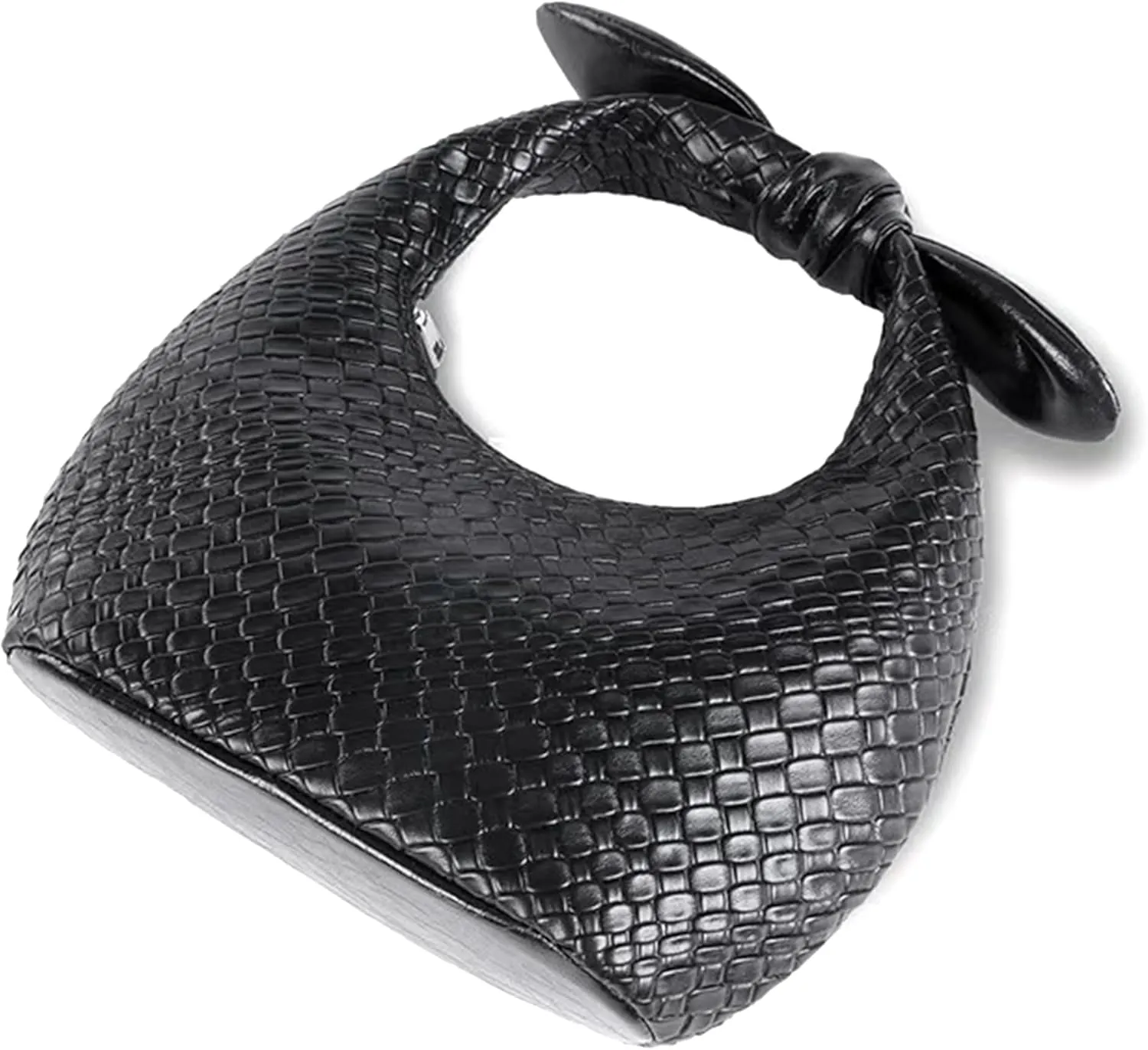 Woven Clutch Purses for Women, Summer Beach Bag, Bow Knot Dumpling Evening Handbags for Party Wedding