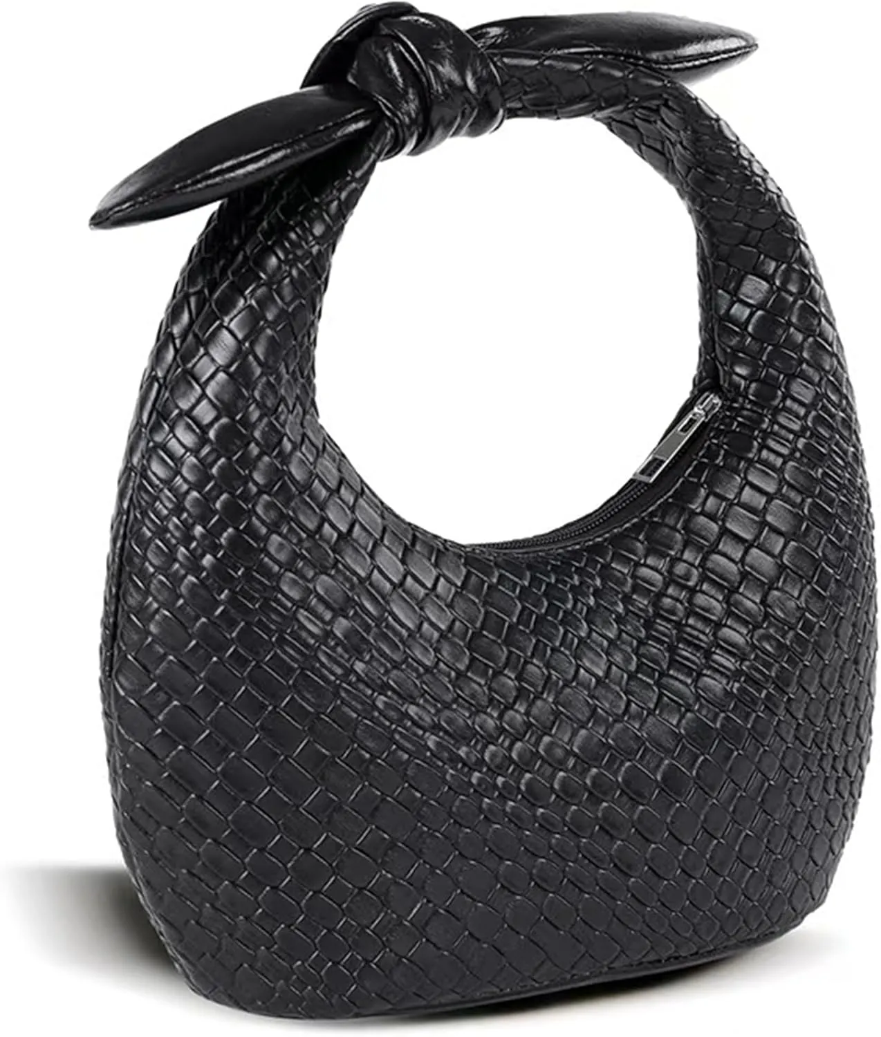 Woven Clutch Purses for Women, Summer Beach Bag, Bow Knot Dumpling Evening Handbags for Party Wedding