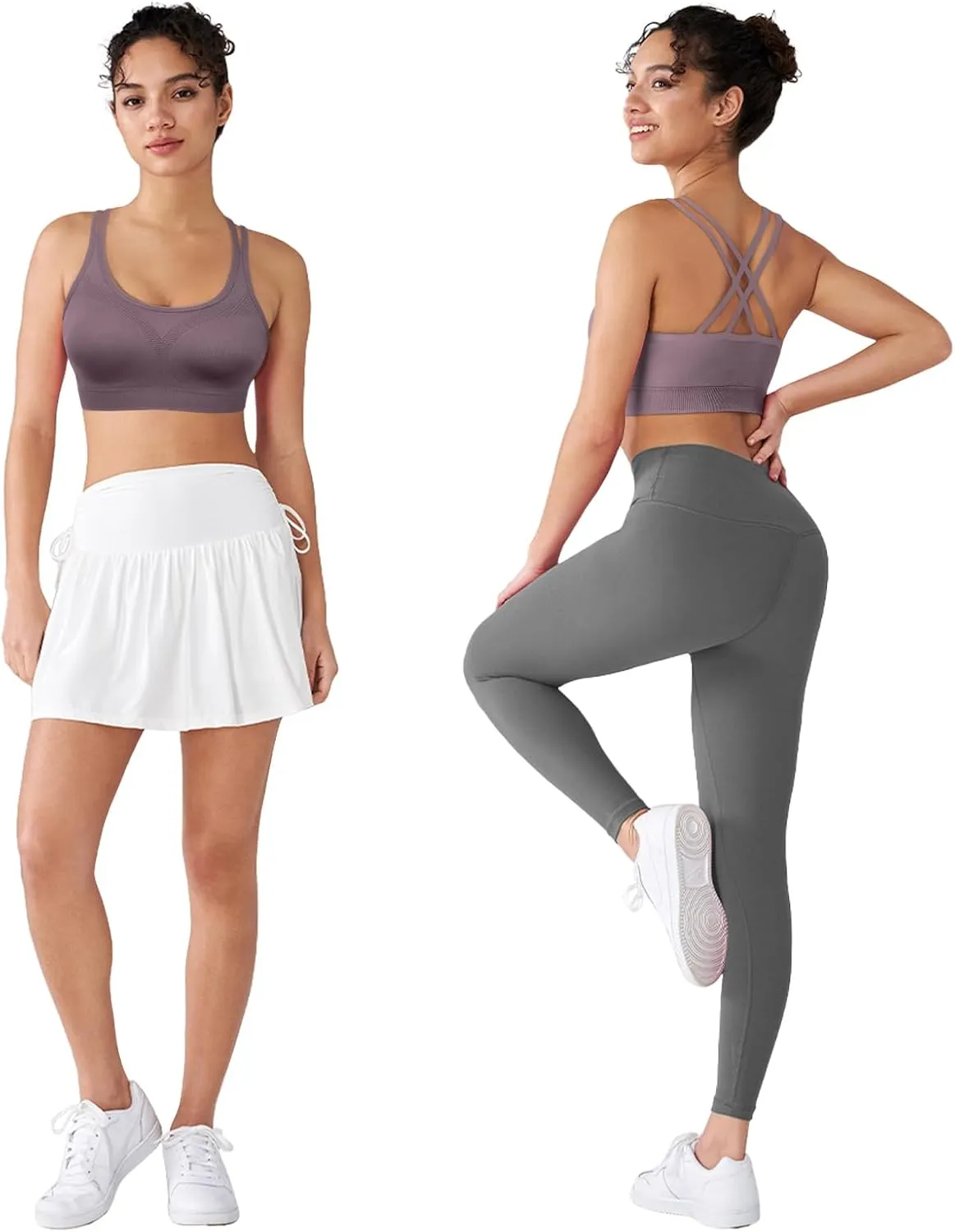 WOYYHO Cross Back Sports Bra for Women Padded Strappy Yoga Bra Medium Support Workout Bra for Athletic Gym Fitness 3 Pack
