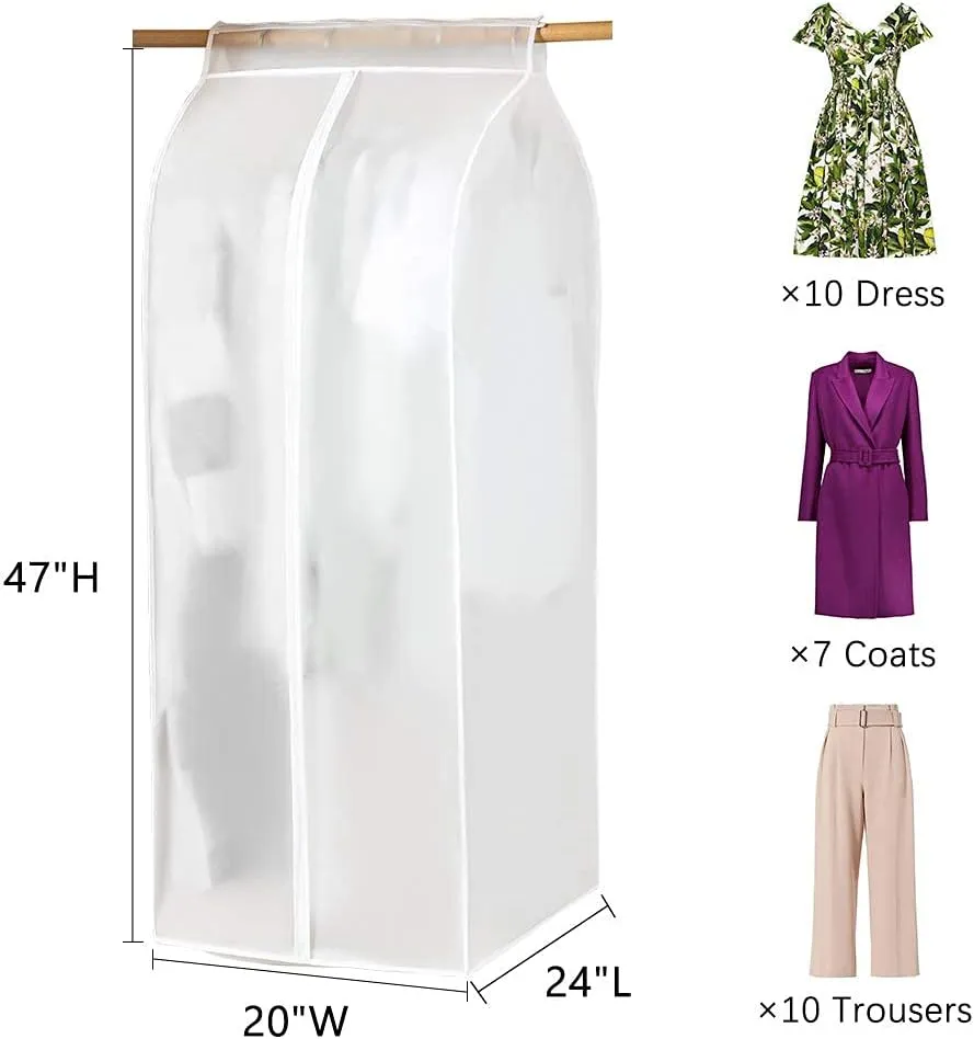 XIAKE Garment Bags M/oth-proof Dust Cover Coat Hanging Clothes Storage Bag Premium Thickened Clothing Organizer Moisture-proof Dust-proof Clothes Cover