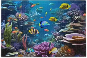 xigua Colorful Fish Pattern Jigsaw Puzzles for Adults 1000 Piece, Puzzles for Adults 1000 Piece Challenging Kids Teens Family Puzzle Game