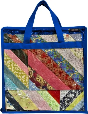 Yazzii Quilt Block Carry Case - Portable Storage Bag Organizer - Storage Organizer for Quilting, Patchwork, Embroidery, Needlework, Papercraft & Beading - Royal Blue