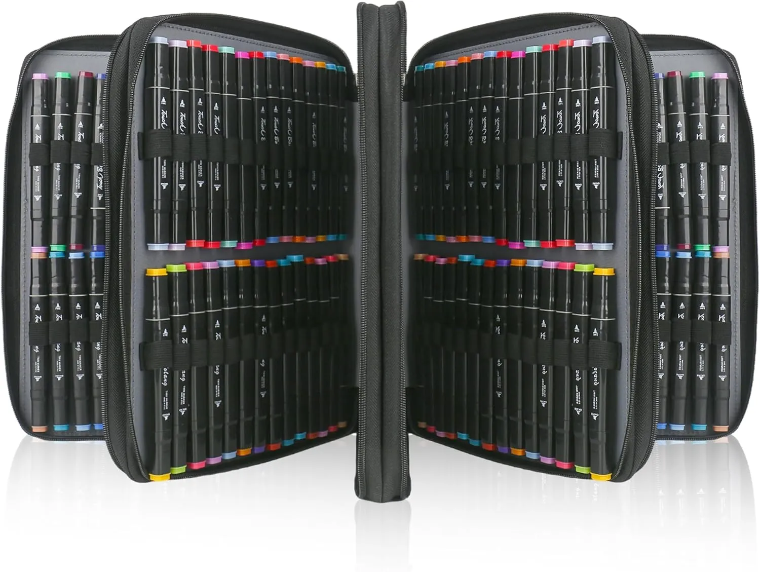 Yellow Marker Case, 224 Slots Alcohol Marker Case Markers Carrying Bag Holder for Art Sketch Marker, Permanent Paint Marker, Dry Erase Marker, Repair Marker Pen, Color Highlighte Art Supplies