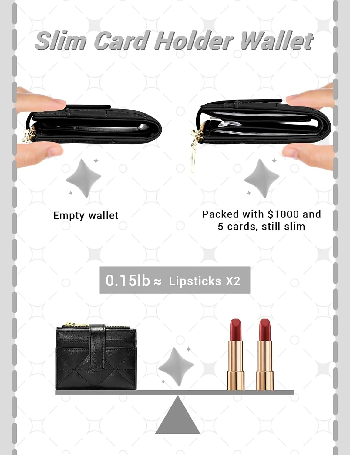 YINHEXI Wallet Women, RFID Blocking Small Compact Bifold PU Leather Card Holder Pocket Wallet Ladies Mini Purse with Coin Pocket (Black-1)