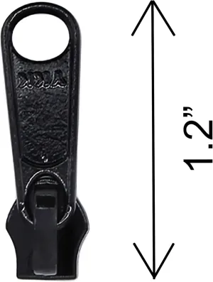 YKK® #3 Coil Non Lock Long Pull Sliders Black Made in USA - 25pcs a Pack- for Pouches, Handbags & Craft Projects