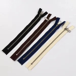 YKK 4.5 Nickel Bag Zipper Long Pull 8 Inch