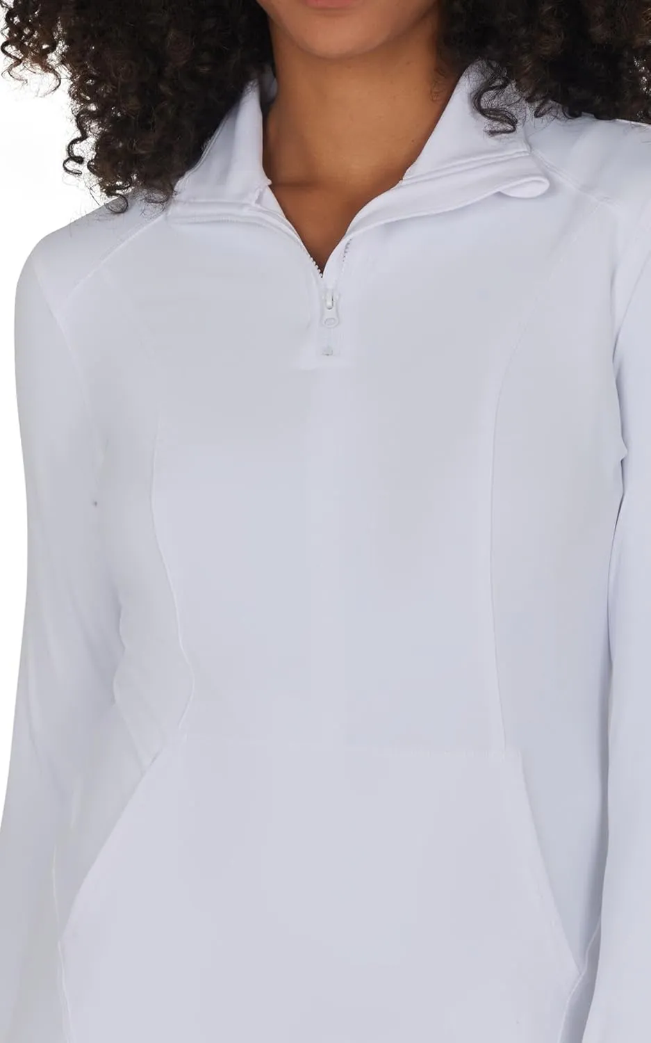 Yogalicious Half Zip Lightweight Workout Long Sleeve Athletic Jacket with Front Pockets and Thumbholes