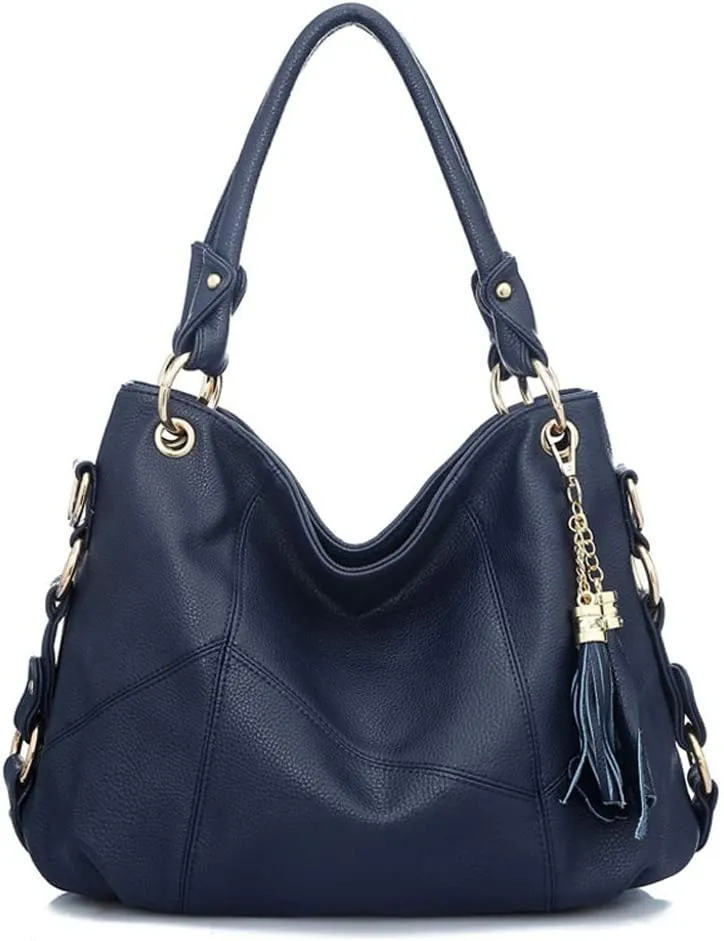 Yohora Tote Bag for Women Hobo Shoulder Purse Large Work Commute Handbag Leather Top Handle Bag with Tassel