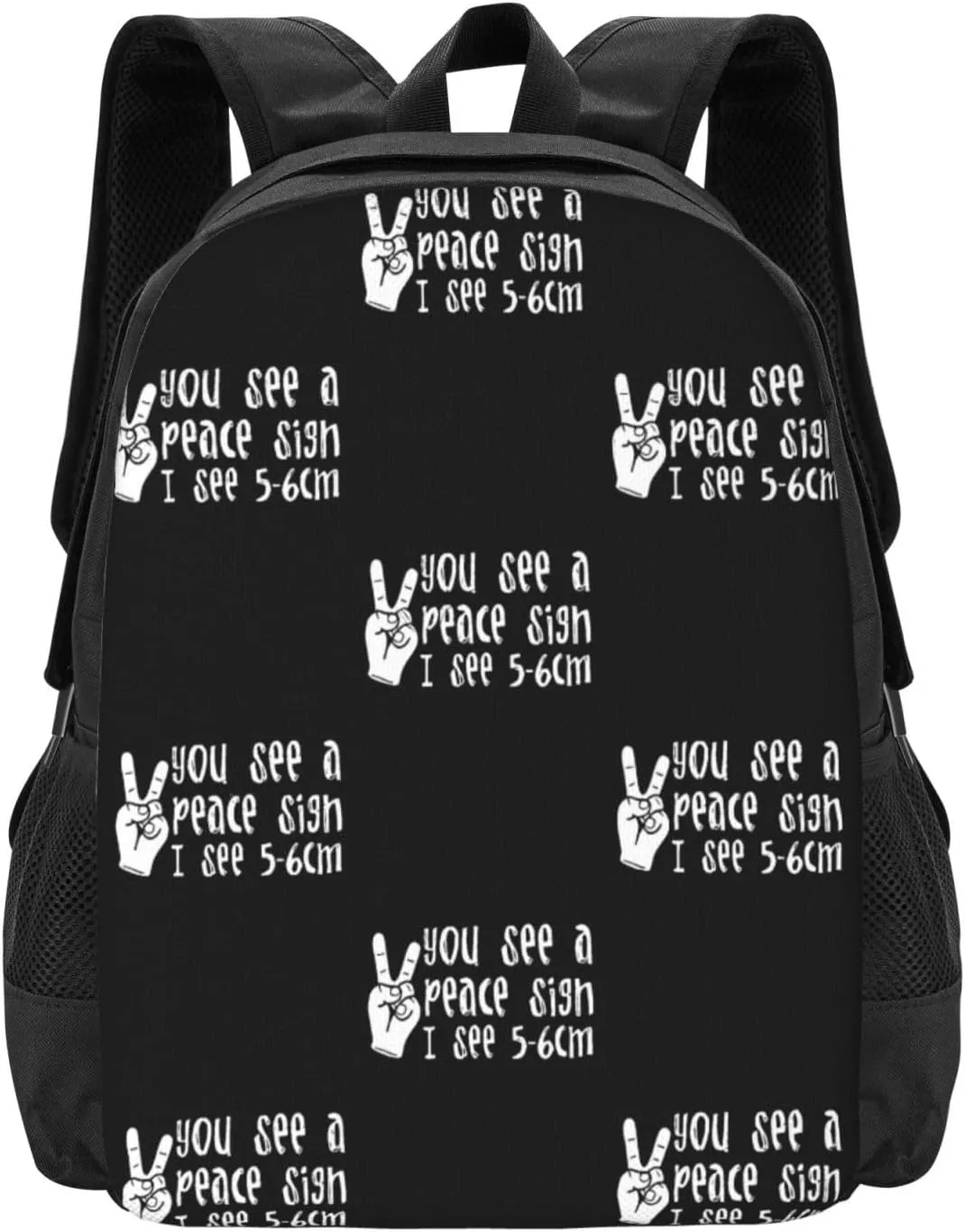 You See A Peace Backpack Minimalist Large Capacity Backpack 16.5 inch Leisure Travel Daypack