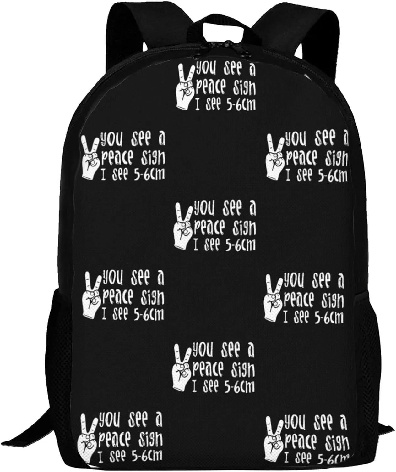 You See A Peace Backpack Minimalist Large Capacity Backpack 16.5 inch Leisure Travel Daypack