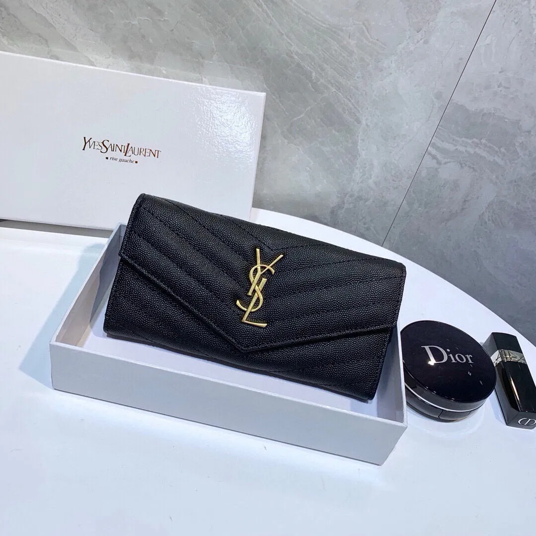 YSK327 Cassandre Matelassé Large Flap Wallet / 7.4 x 4.3 x 1.1 INCHES