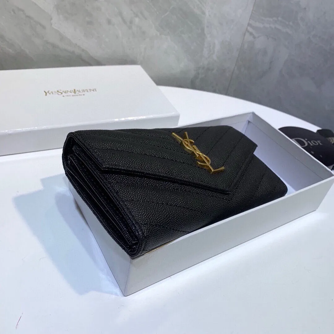 YSK327 Cassandre Matelassé Large Flap Wallet / 7.4 x 4.3 x 1.1 INCHES