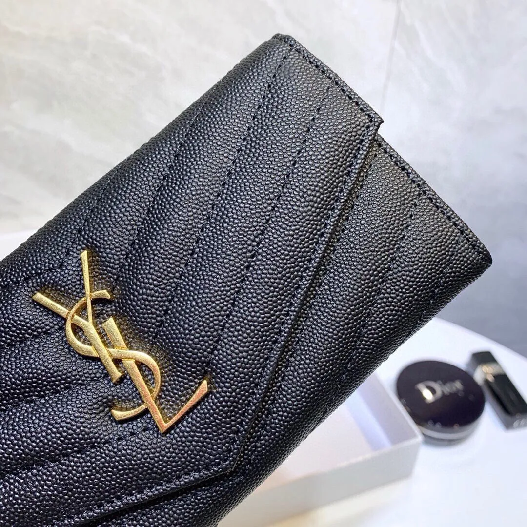 YSK327 Cassandre Matelassé Large Flap Wallet / 7.4 x 4.3 x 1.1 INCHES