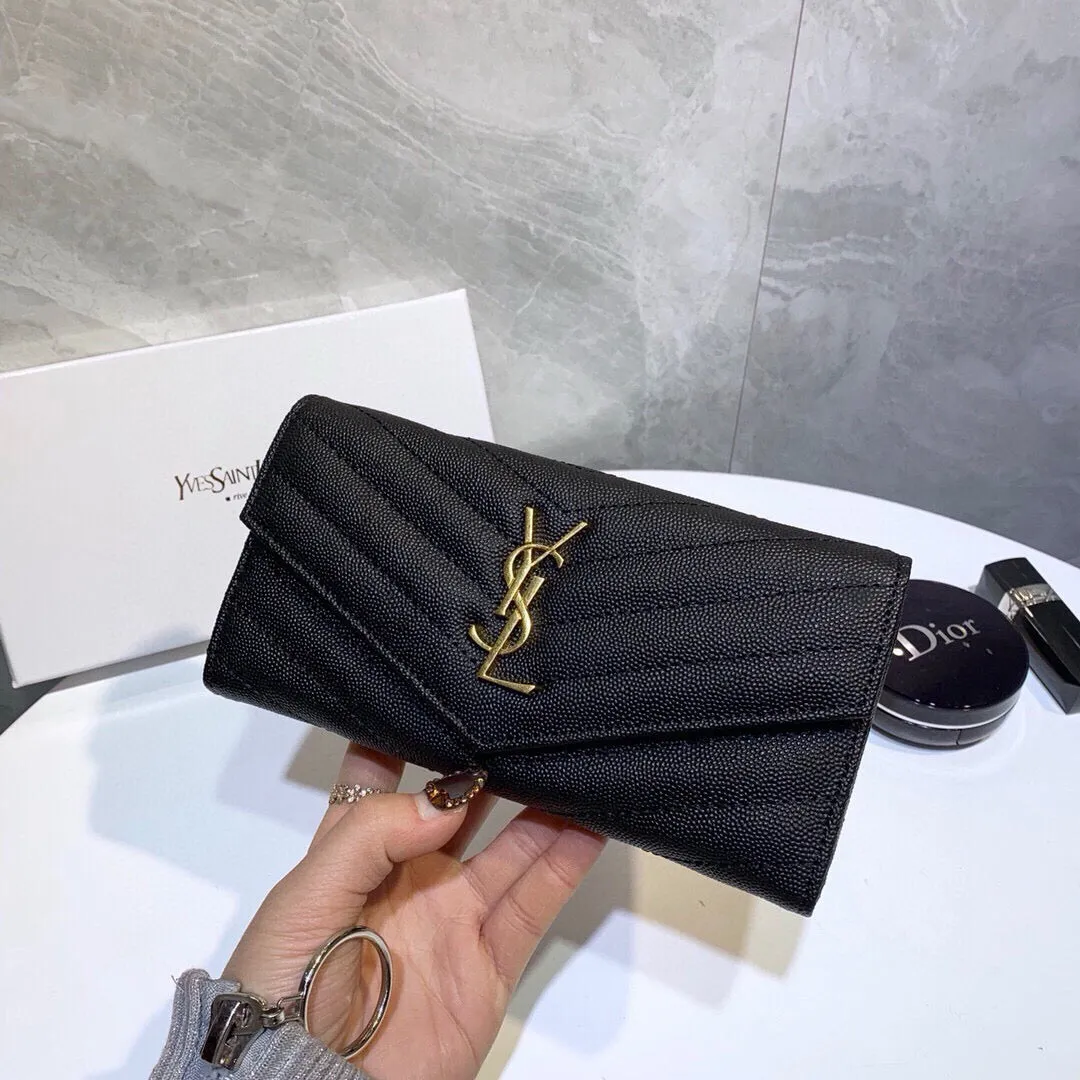 YSK327 Cassandre Matelassé Large Flap Wallet / 7.4 x 4.3 x 1.1 INCHES