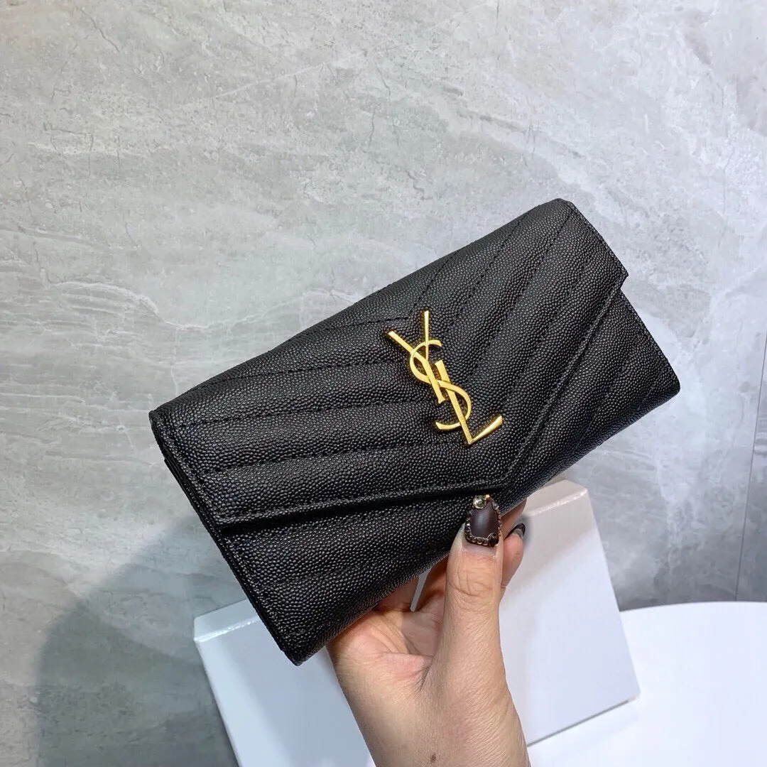 YSK327 Cassandre Matelassé Large Flap Wallet / 7.4 x 4.3 x 1.1 INCHES