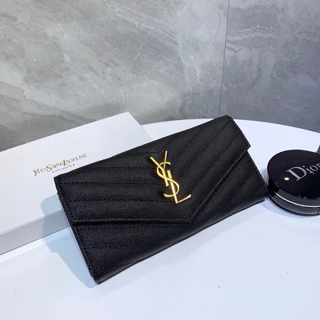 YSK327 Cassandre Matelassé Large Flap Wallet / 7.4 x 4.3 x 1.1 INCHES