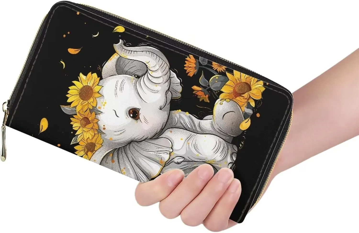 ZFRXIGN Long Wallet for Women Men Soft Leather Pouch Durable Credit Card Purse