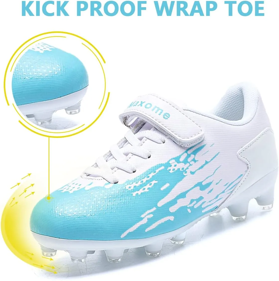 ziitop Kids Soccer Shoes for Boys Girls Youth Football Cleats Outdoor & Indoor Baseball Shoes, Lightweight Breathable Conical Studs, Running & Training for Students (Little Kids/Big Kids)