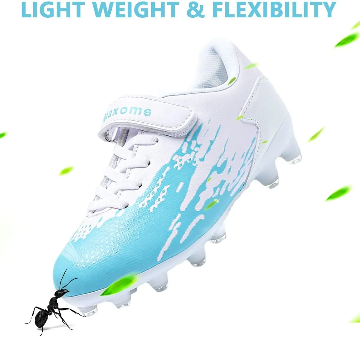 ziitop Kids Soccer Shoes for Boys Girls Youth Football Cleats Outdoor & Indoor Baseball Shoes, Lightweight Breathable Conical Studs, Running & Training for Students (Little Kids/Big Kids)