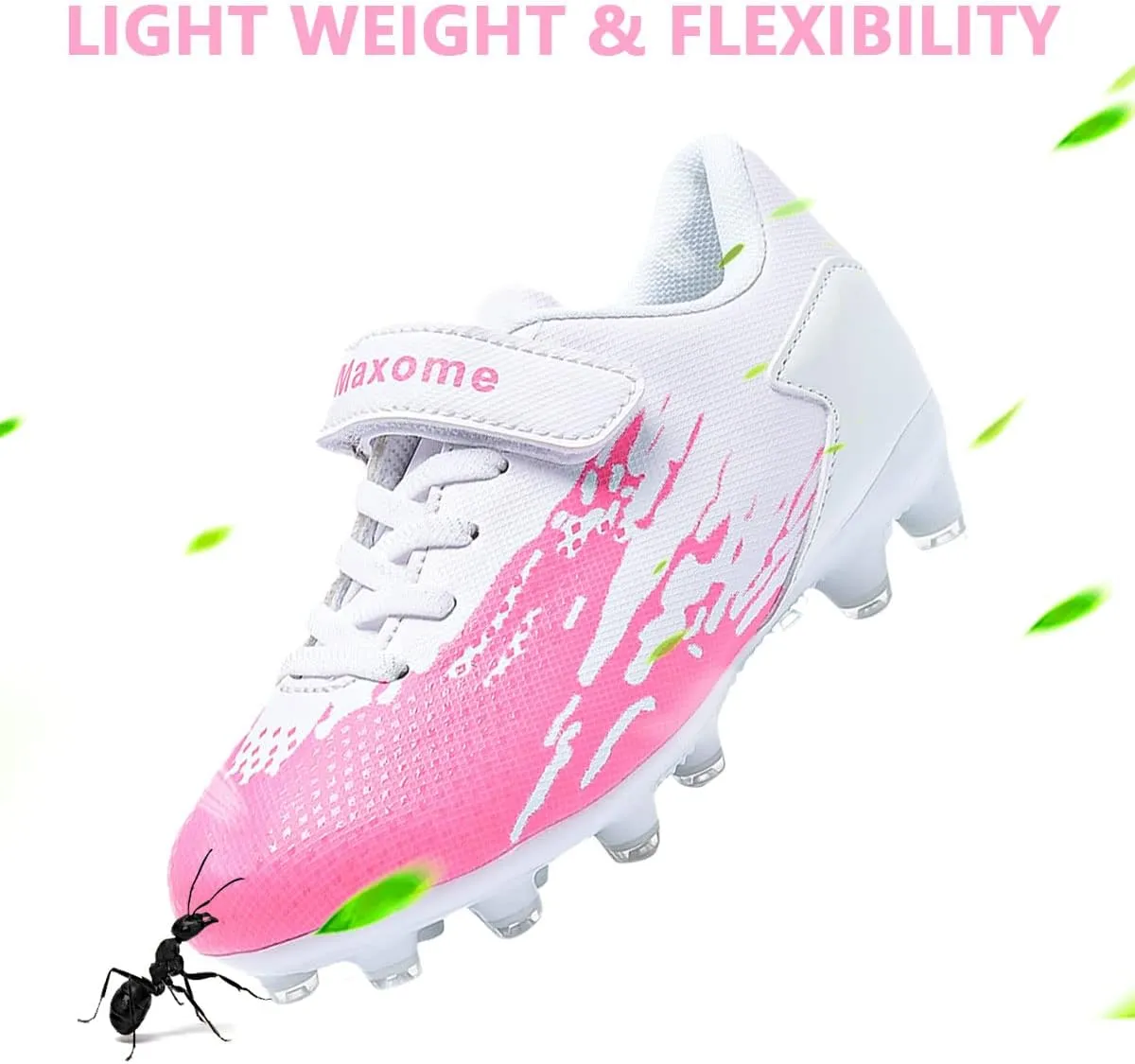 ziitop Kids Soccer Shoes for Boys Girls Youth Football Cleats Outdoor & Indoor Baseball Shoes, Lightweight Breathable Conical Studs, Running & Training for Students (Little Kids/Big Kids)