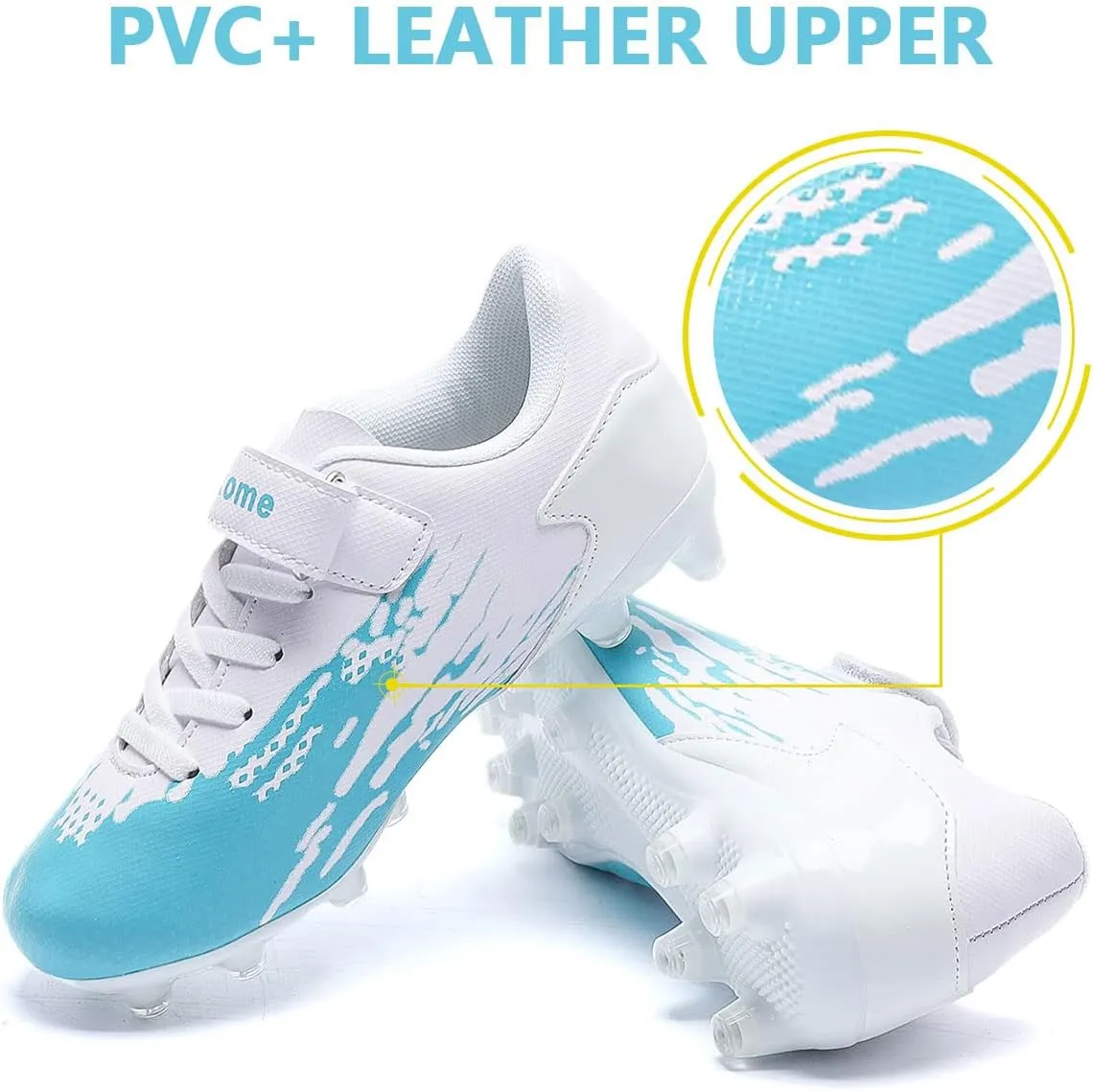 ziitop Kids Soccer Shoes for Boys Girls Youth Football Cleats Outdoor & Indoor Baseball Shoes, Lightweight Breathable Conical Studs, Running & Training for Students (Little Kids/Big Kids)