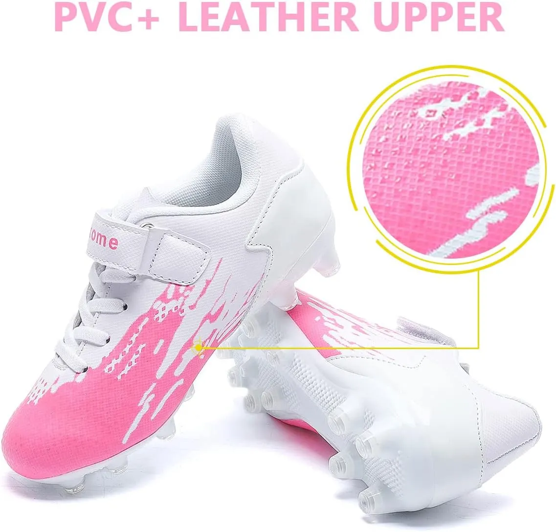 ziitop Kids Soccer Shoes for Boys Girls Youth Football Cleats Outdoor & Indoor Baseball Shoes, Lightweight Breathable Conical Studs, Running & Training for Students (Little Kids/Big Kids)
