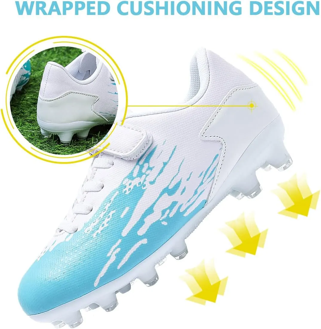 ziitop Kids Soccer Shoes for Boys Girls Youth Football Cleats Outdoor & Indoor Baseball Shoes, Lightweight Breathable Conical Studs, Running & Training for Students (Little Kids/Big Kids)