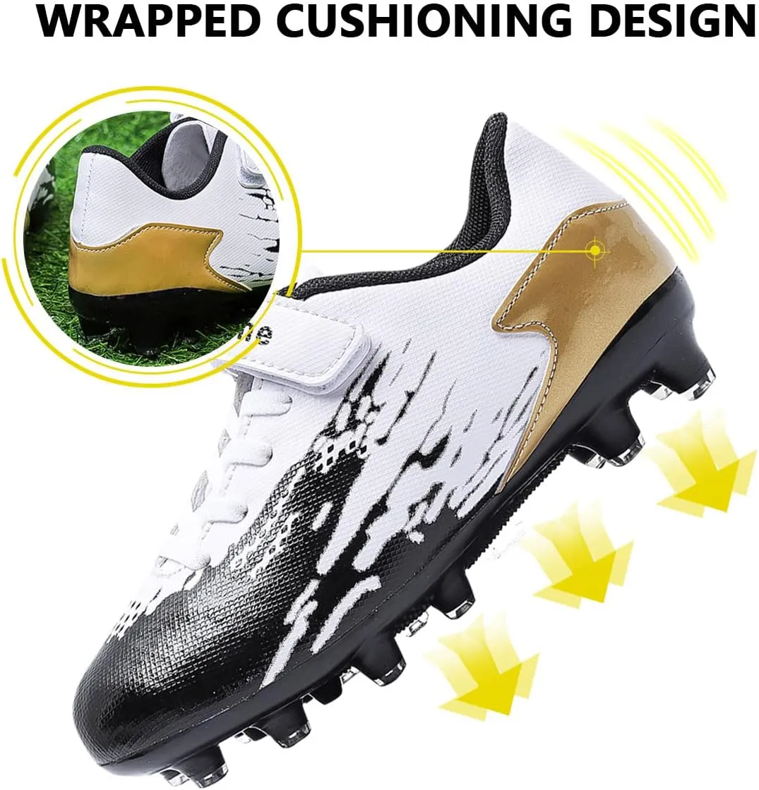 ziitop Kids Soccer Shoes for Boys Girls Youth Football Cleats Outdoor & Indoor Baseball Shoes, Lightweight Breathable Conical Studs, Running & Training for Students (Little Kids/Big Kids)