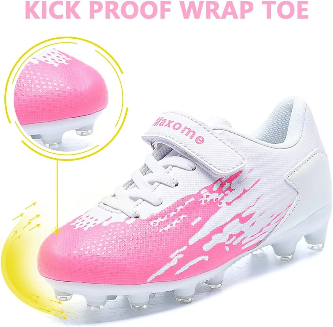 ziitop Kids Soccer Shoes for Boys Girls Youth Football Cleats Outdoor & Indoor Baseball Shoes, Lightweight Breathable Conical Studs, Running & Training for Students (Little Kids/Big Kids)