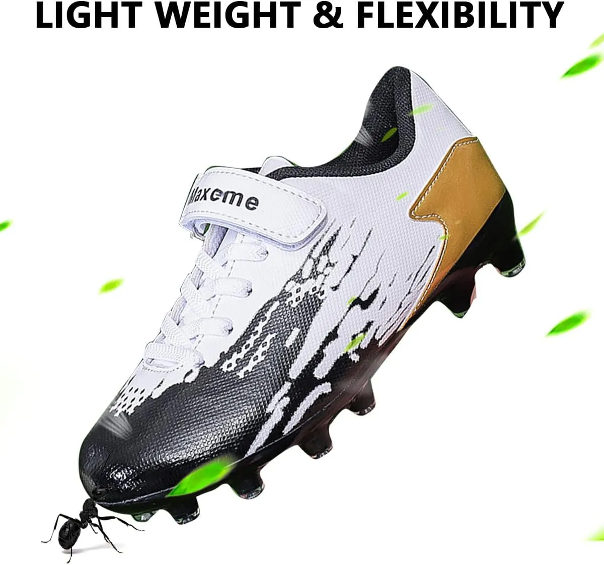 ziitop Kids Soccer Shoes for Boys Girls Youth Football Cleats Outdoor & Indoor Baseball Shoes, Lightweight Breathable Conical Studs, Running & Training for Students (Little Kids/Big Kids)